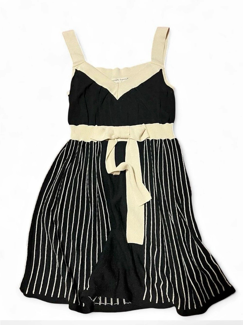 Nanette Lepore Striped Mini Dress in Black & Cream Like New